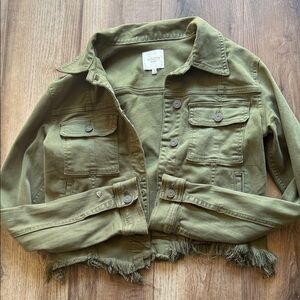 Hidden jeans stretchy denim jacket size M